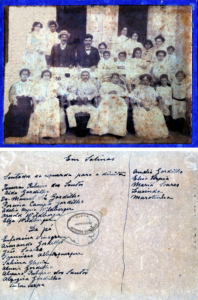 Registros da família Wildbergerem Salinas da Margarida (1909) - frente e verso